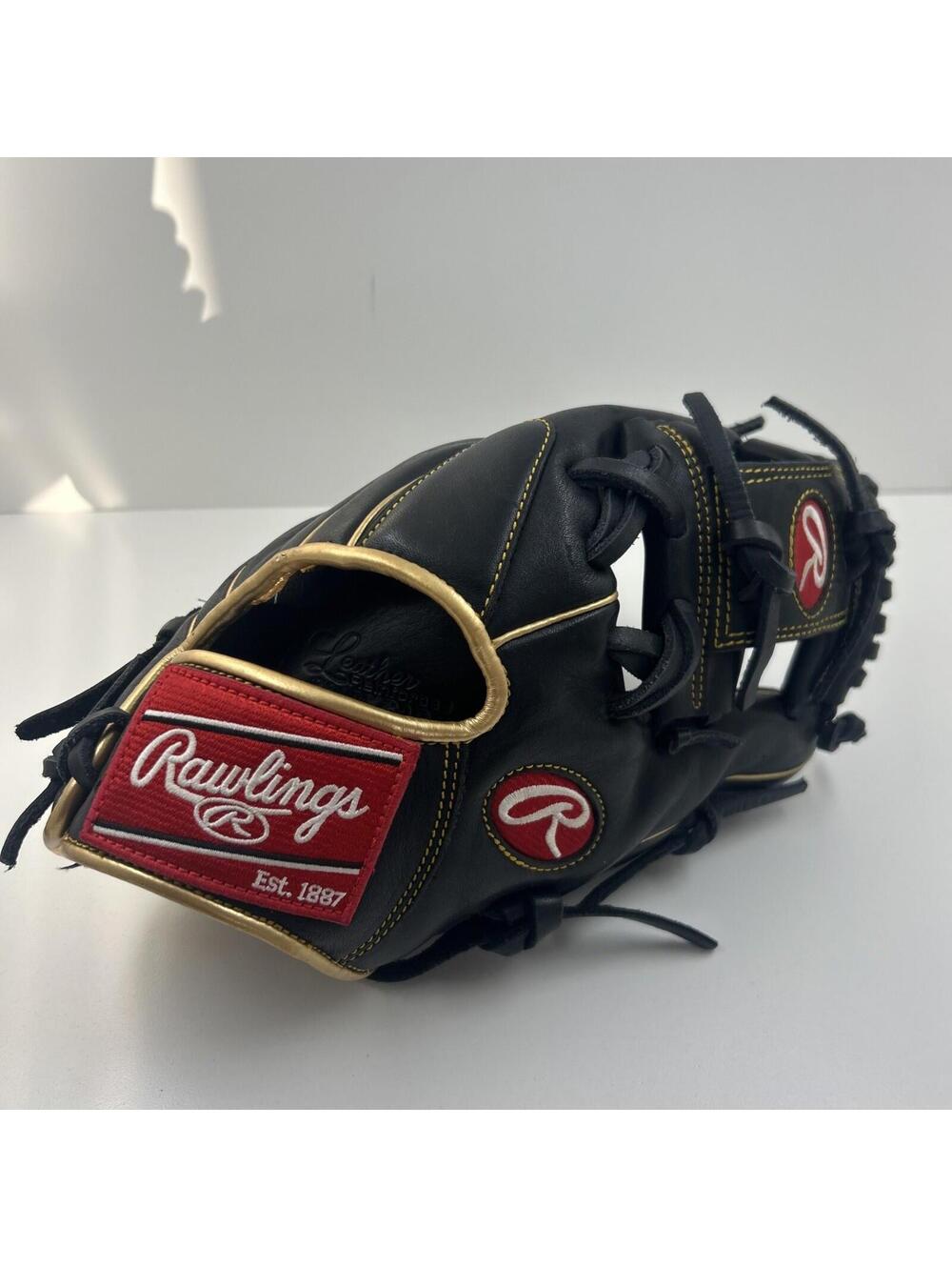 Rawlings R9 11.5 Pro RH Baseball Glove Black Leather R9204-2BG